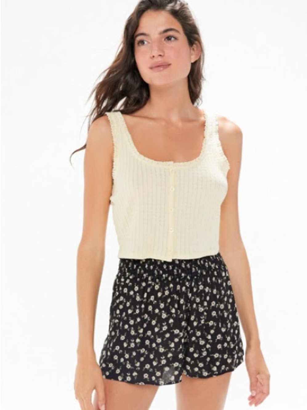 Urban Outfitters Black Floral Shorts